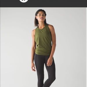 Lululemon Olive Conduit Singlet Tank Top